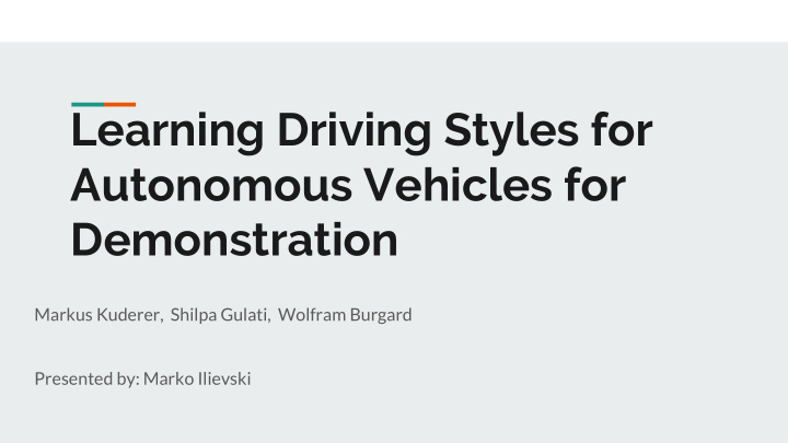 learning driving styles for autonomous vehicles for
