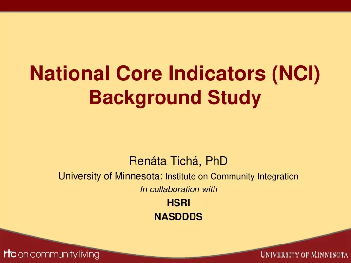 national core indicators nci