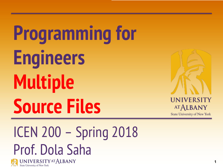 programming for engineers multiple source files