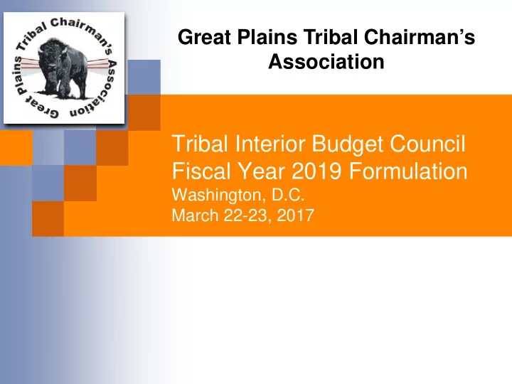 tribal interior budget council fiscal year 2019
