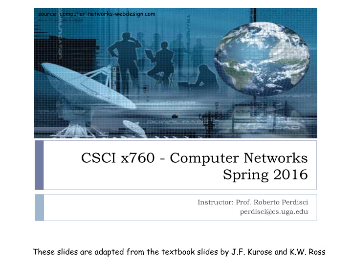 csci x760 computer networks spring 2016