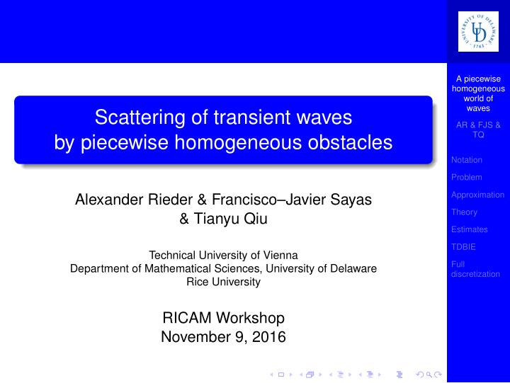 scattering of transient waves