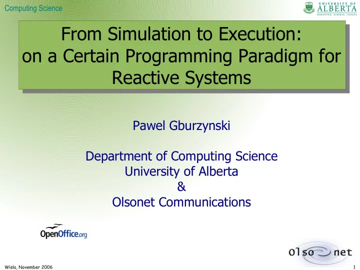 from simulation to execution from simulation to execution
