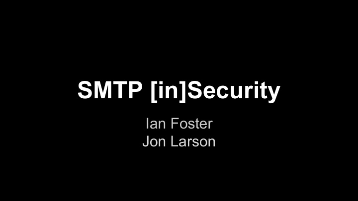 smtp in security