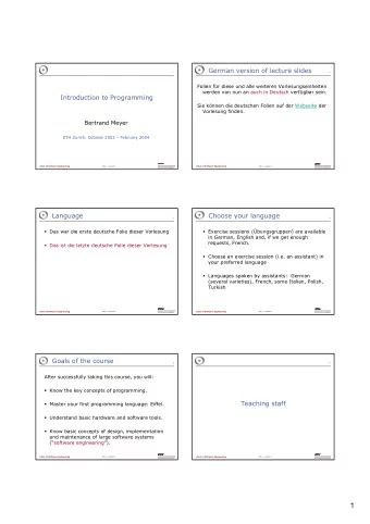 1  Bertrand Meyer  The assistants  7  8  Volkan Arslan  Michael Gomez  E-mail: