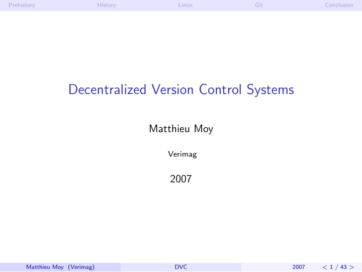 decentralized version control systems