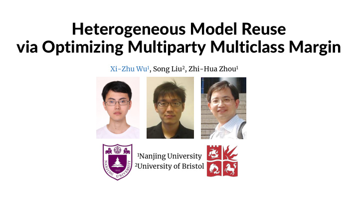 heterogeneous model reuse via optimizing multiparty