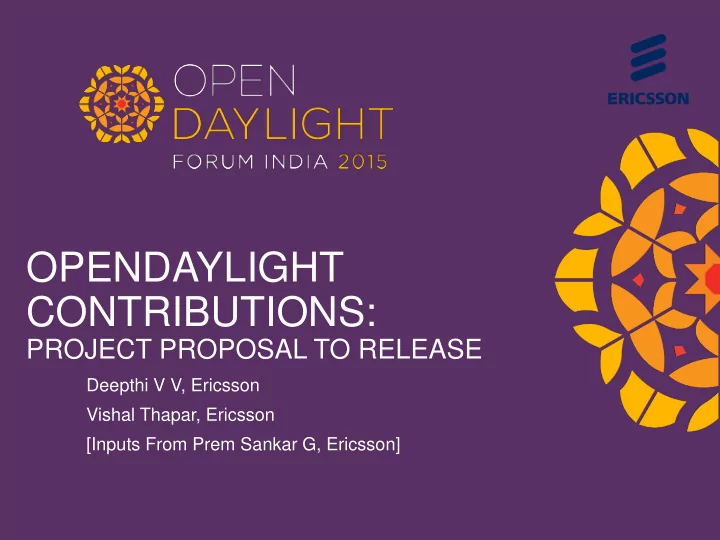 opendaylight contributions