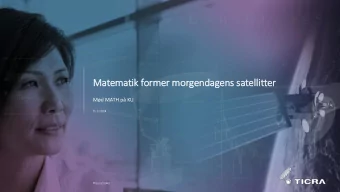 Matematik former morgendagens satellitter  Md MATH p KU  15-11-2018  This is a footer  TIC