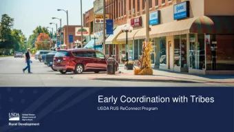 Early Coordination with Tribes  USDA RUS ReConnect Program  Chris Proctor  Management &amp; Program