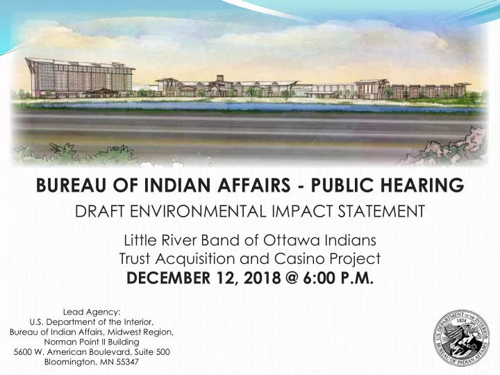 bureau of indian affairs public hearing
