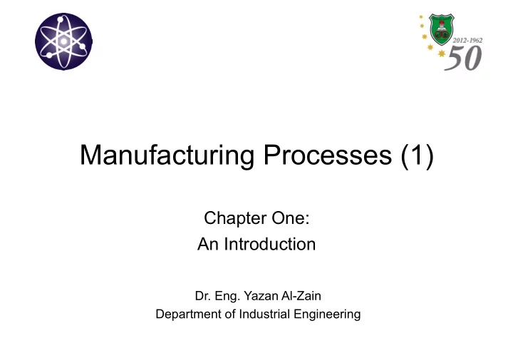 manufacturing processes 1