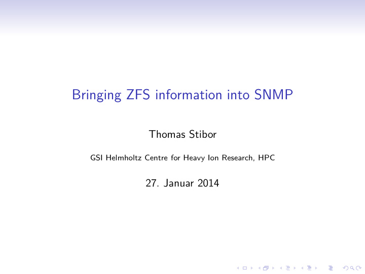 bringing zfs information into snmp