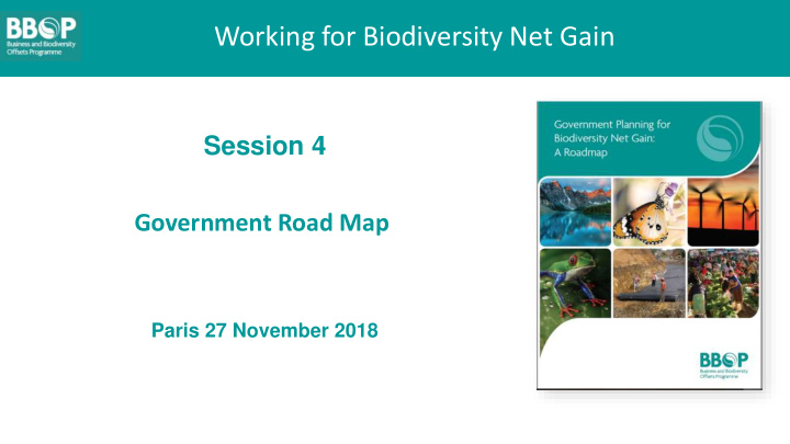 working for biodiversity net gain