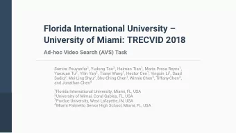 Florida International University   University of Miami: TRECVID 2018  Ad-hoc Video Search (AVS)