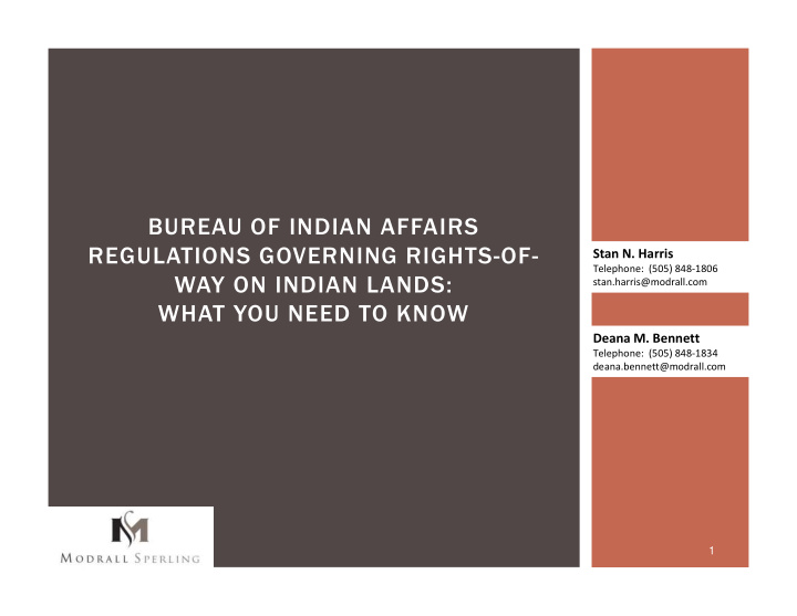 bureau of indian affairs regulations governing rights of