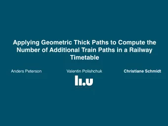 Applying Geometric Thick Paths to Compute the  Number of Additional Train Paths in a Railway