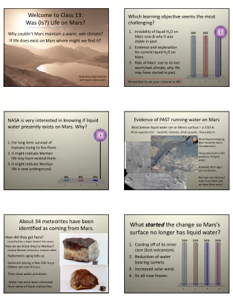 Welcome  to  Class  13:      Which  learning  objecHve  seems  the