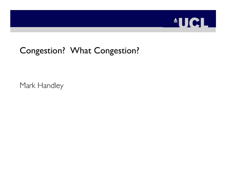 congestion what congestion