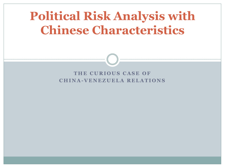 political risk analysis with