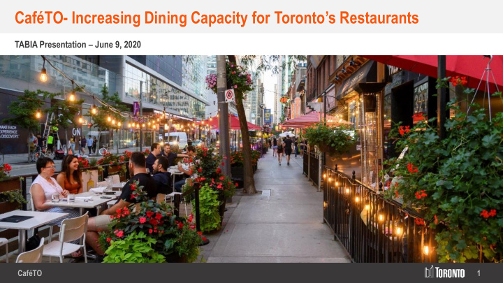 caf to increasing dining capacity for toronto s