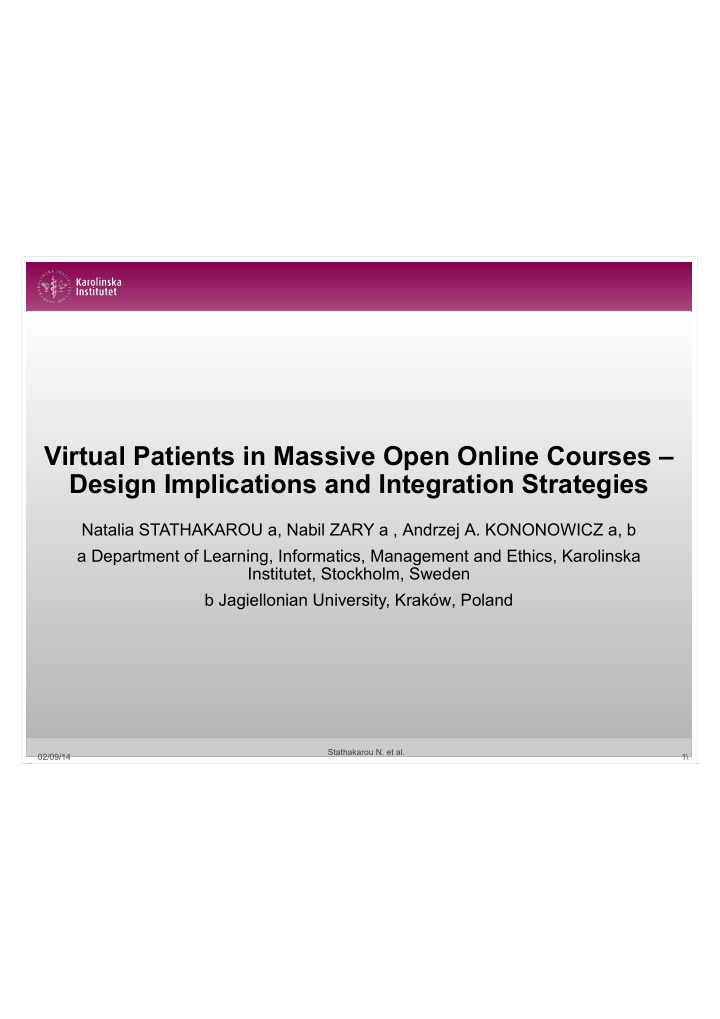 virtual patients in massive open online courses design