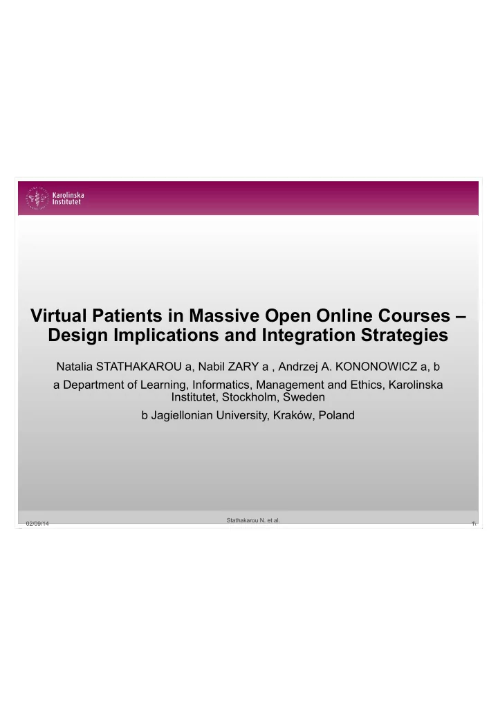 virtual patients in massive open online courses design