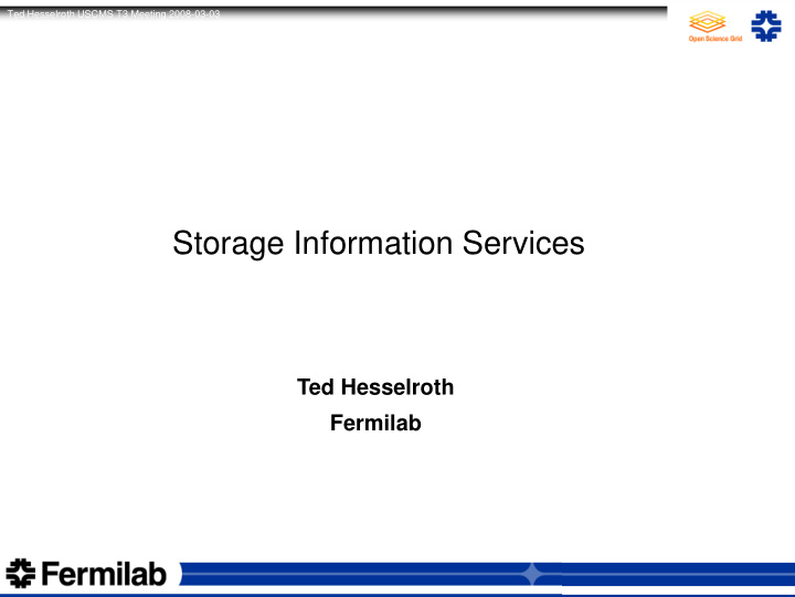 storage information services