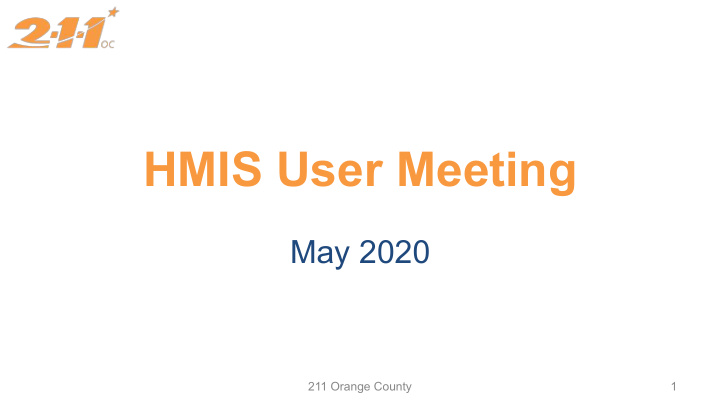 hmis user meeting