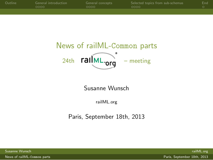 news of railml common parts