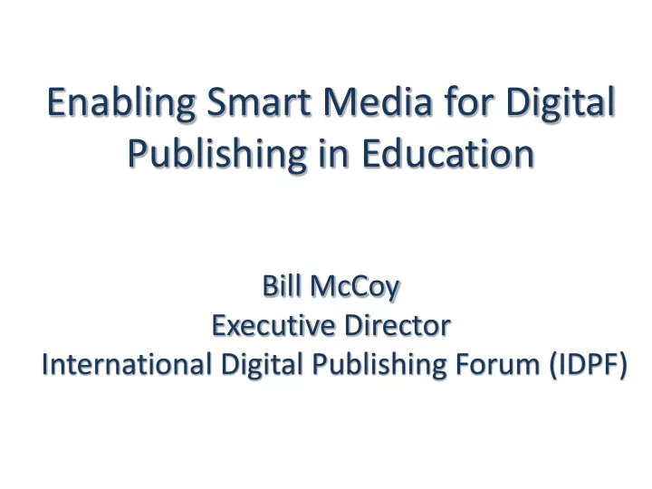 bill mccoy executive director international digital