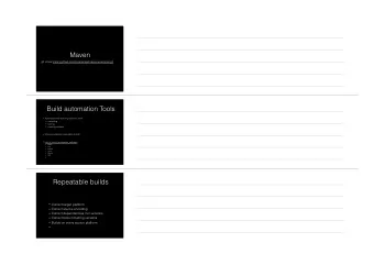 Maven  git clone https://github.com/jonananas/maven-examples.git  Build automation Tools
