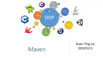 Maven  2020/5/11  Apache Maven  Build and manage Java project  Structure and contents are