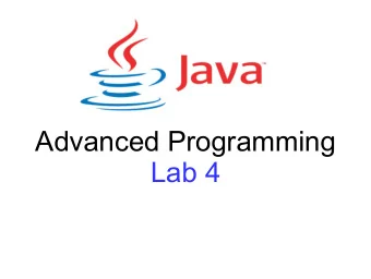 Advanced Programming  Lab 4  Collections and Streams  A Collection is a group of individual
