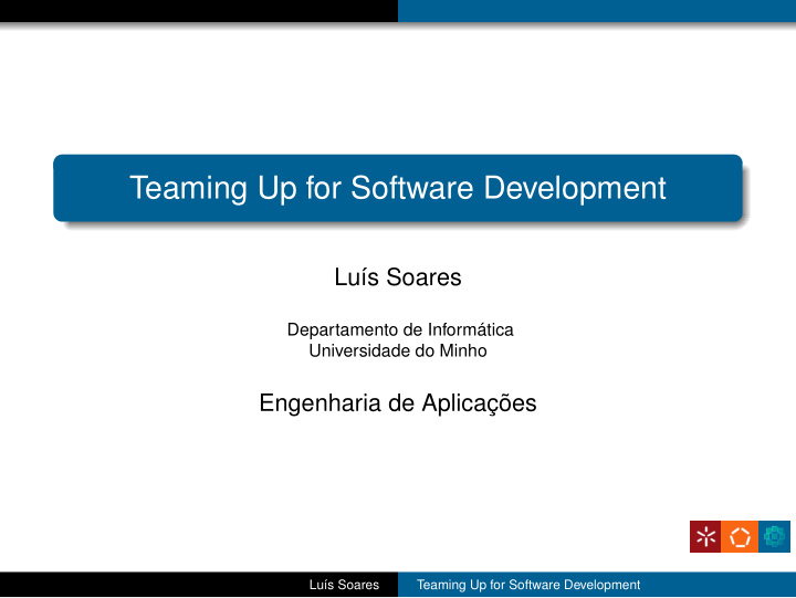teaming up for software development