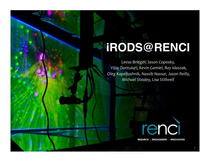 irods renci
