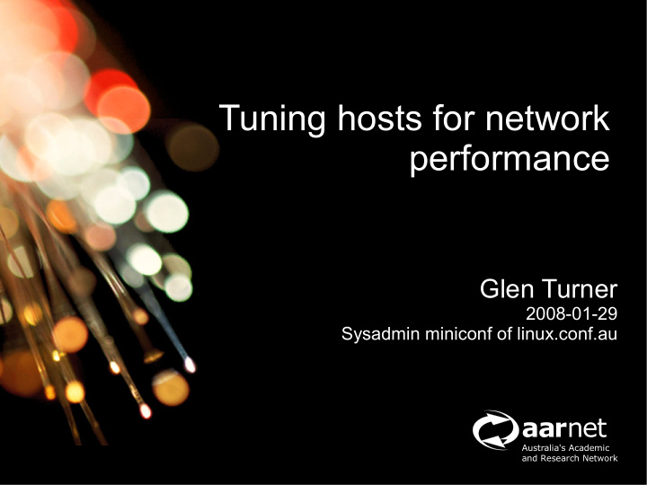 tuning hosts for network performance
