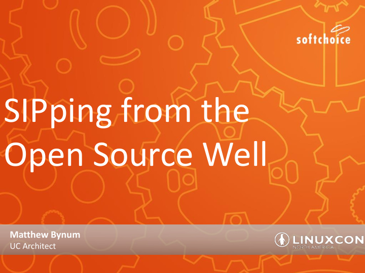 sipping from the open source well