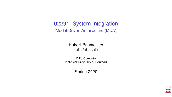 02291 system integration