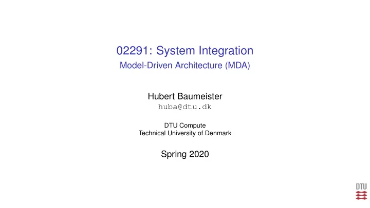 02291 system integration