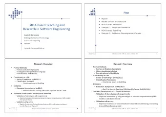 ! MDA$based*Teaching*and* ! MDA based Reaserch ! Sample 1: Empirical Research