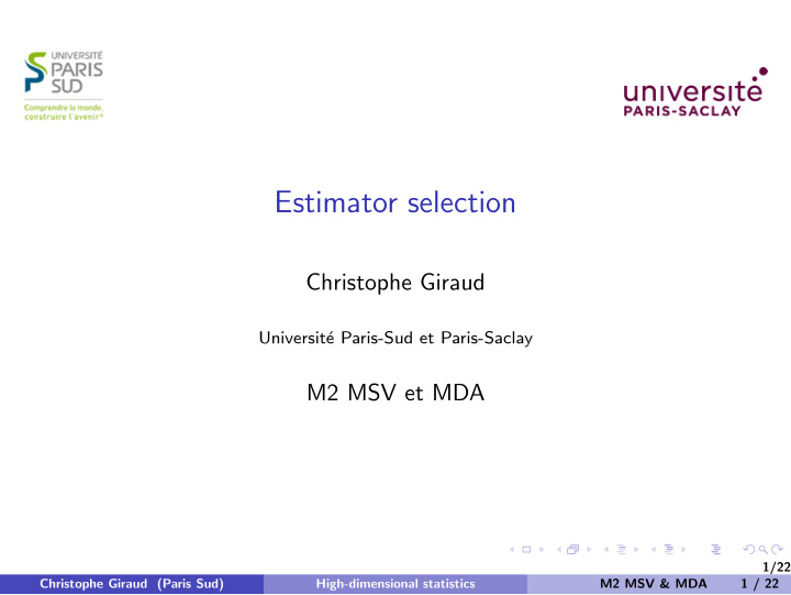 estimator selection