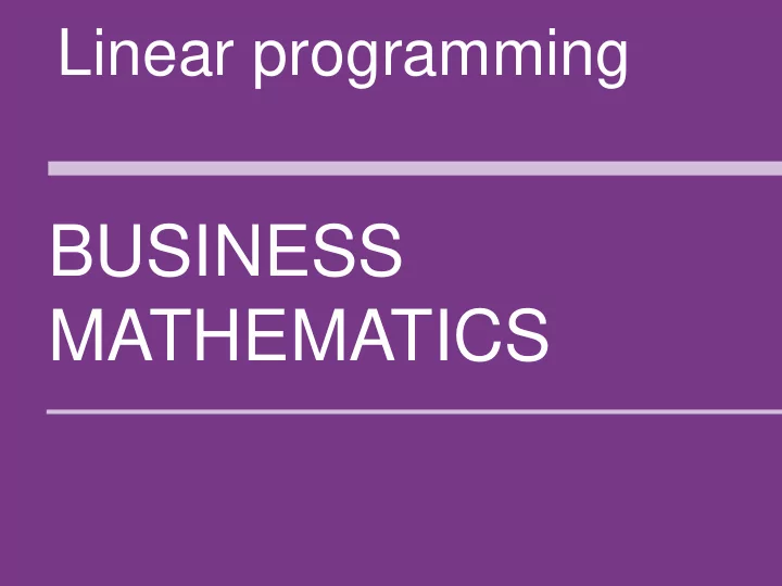 mathematics