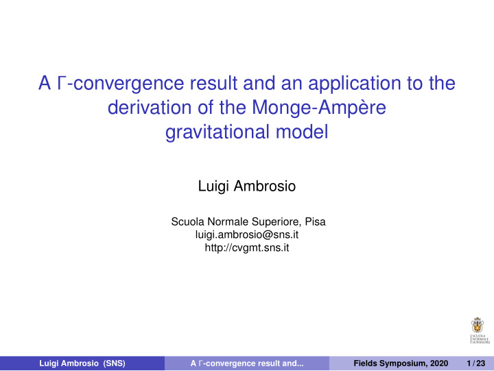 a convergence result and an application to the derivation
