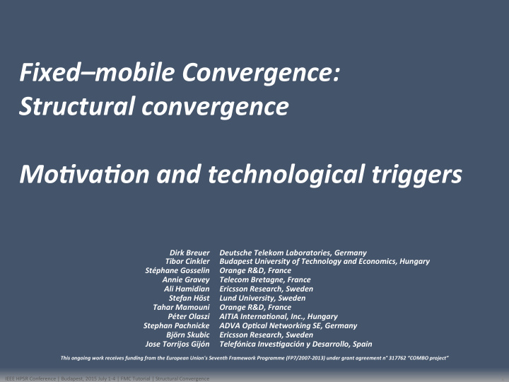 fixed mobile convergence structural convergence mosvason