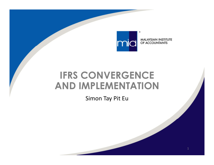 ifrs convergence and implementation