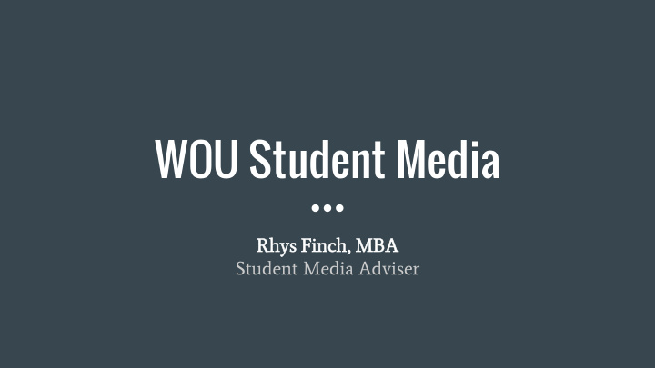 wou student media