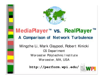 I nt roduct ion  St reaming video of t en does not  like TCP   Want s smoot h st r eam, so r