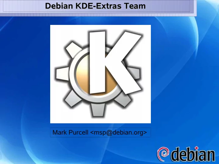 debian kde extras team debian kde extras team