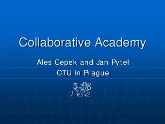 Collaborative Academy  Collaborative Academy  Ales Cepek and Jan Pytel  Ales Cepek and Jan Pytel